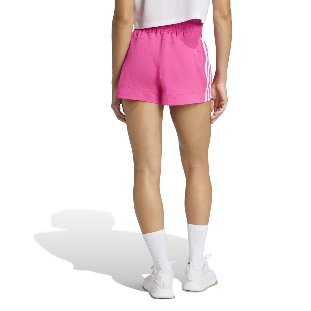 Shorts Feminino Pacer 3 Listras Adidas Rosa Choque | Oscar