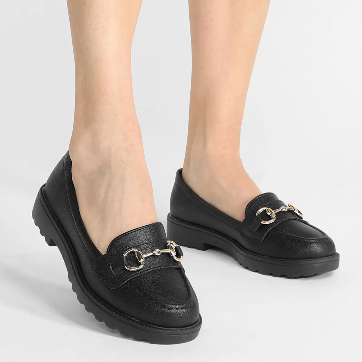 Mocassim Modare Tratorado Bridão Feminino Preto Oscar