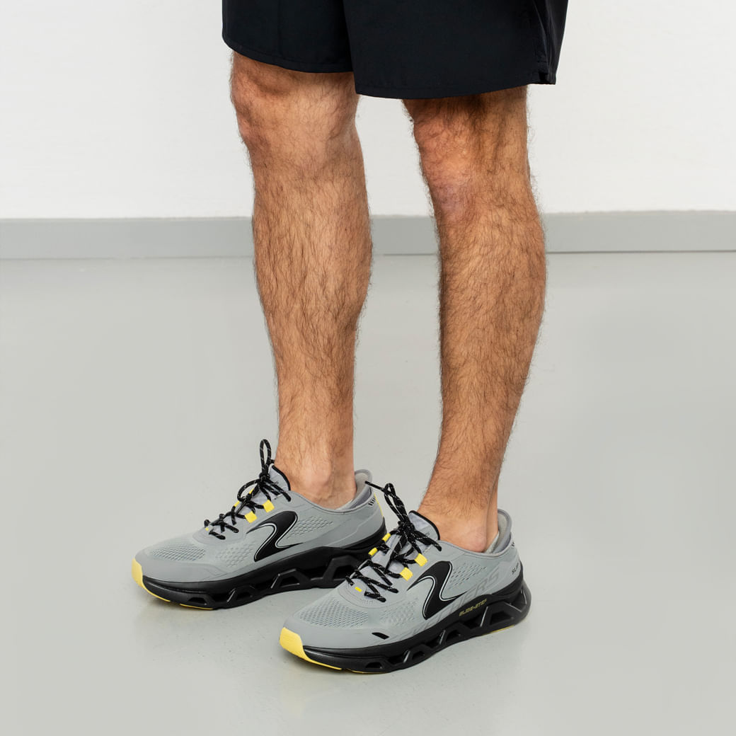 Tênis de Treino Skechers Glide Step Atlus Masculino Cinza