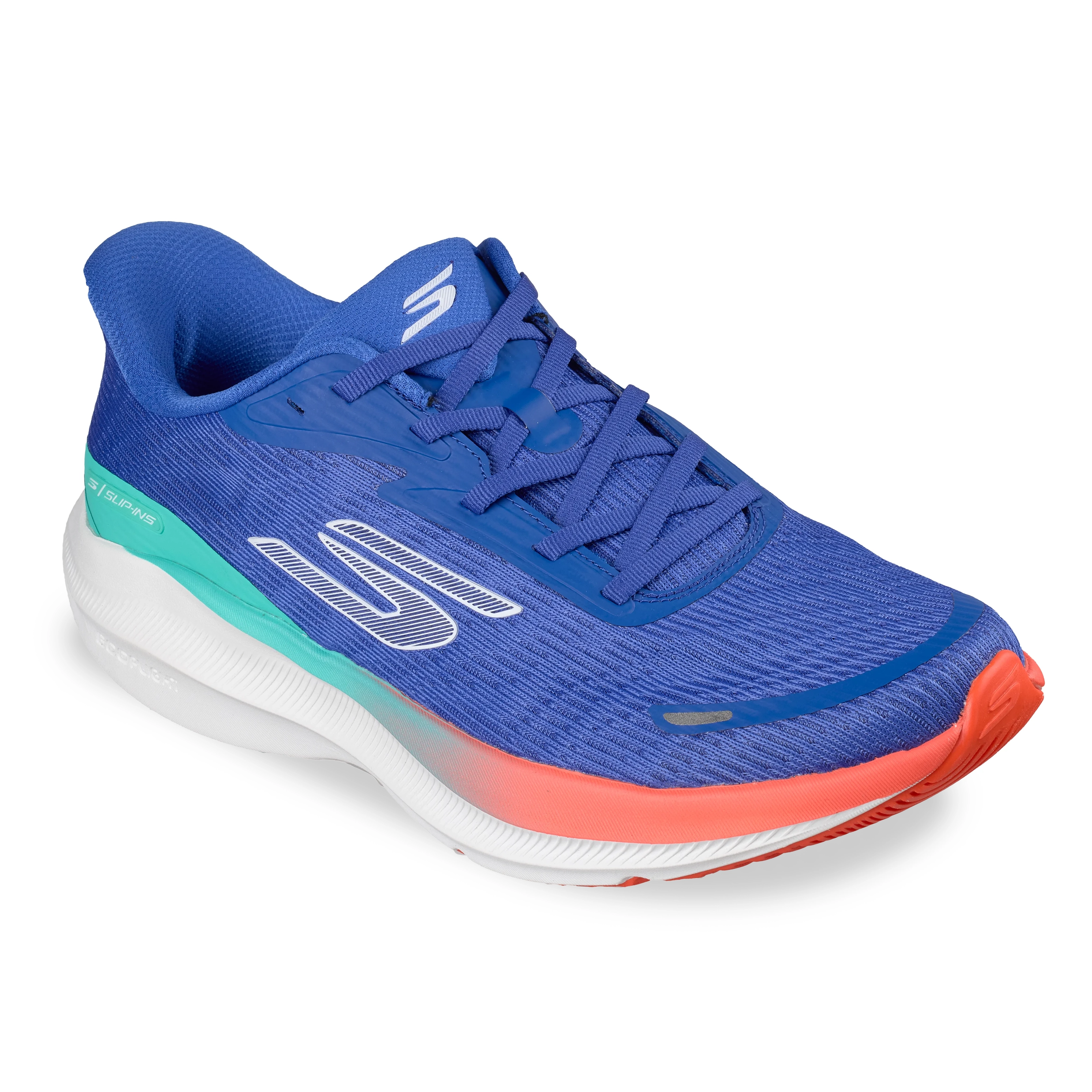 Tênis Running Skechers SKX Aero Pulse masculino azul visto de perfil