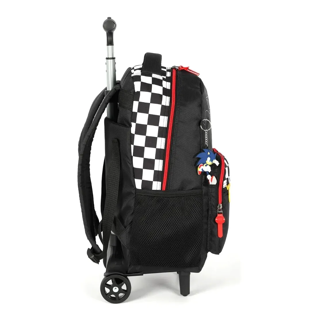 Mochila Sonic Infantil Preta Rodinha Luxcel | Oscar