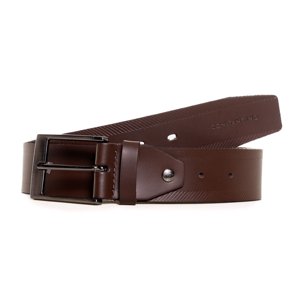 Cinto Social Constantino Couro Masculino Marrom