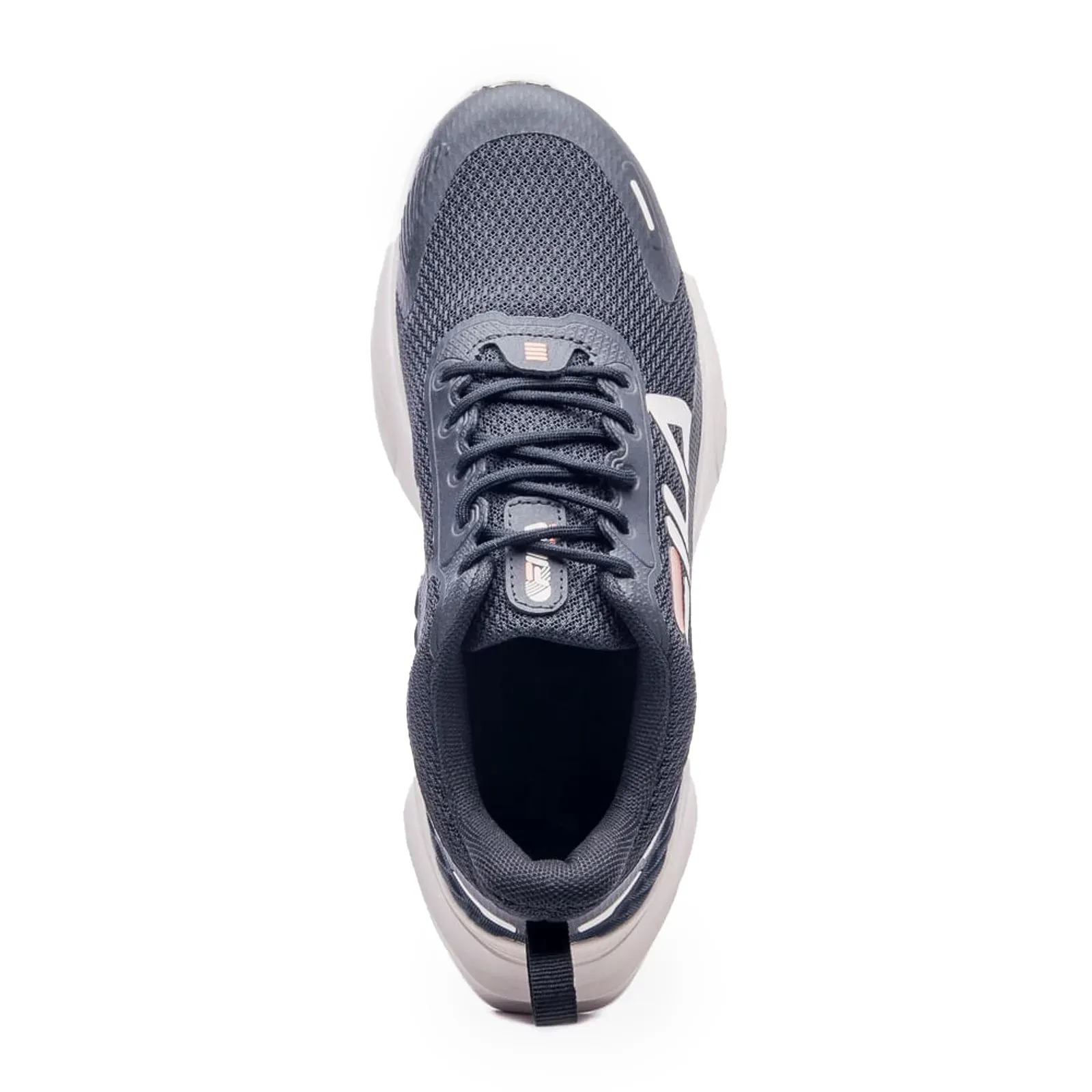 Tênis Fila Progress Lite Feminino Preto mostrando detalhes internos e solado branco