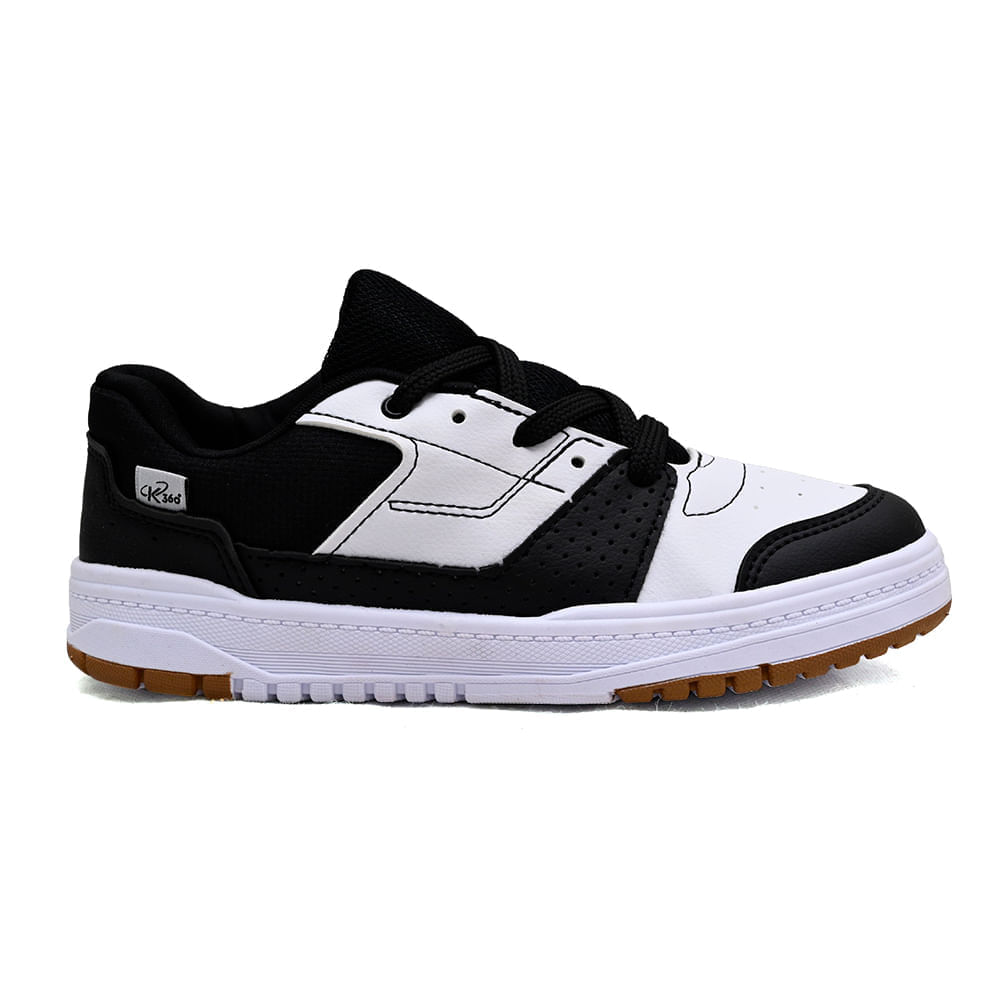 Tênis infantil masculino casual preto com solado emborrachado e fechamento em velcro