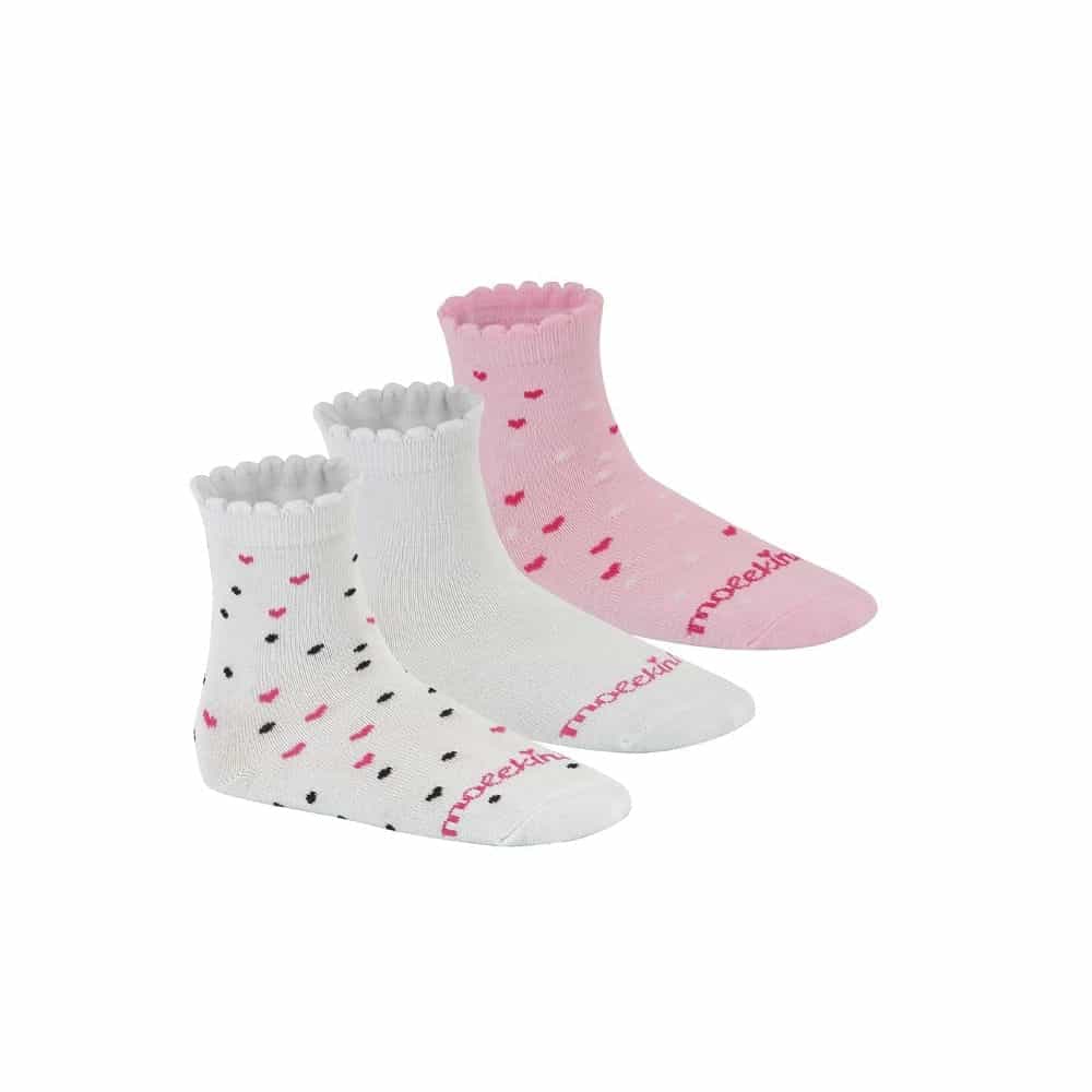 TEXTIL MEIA CASUAL FEMININO INFANTIL BRANCO/PINK/ROSA/PRETO 2599124410-86677 28 Ao 33 ALGODAO-1767820317268