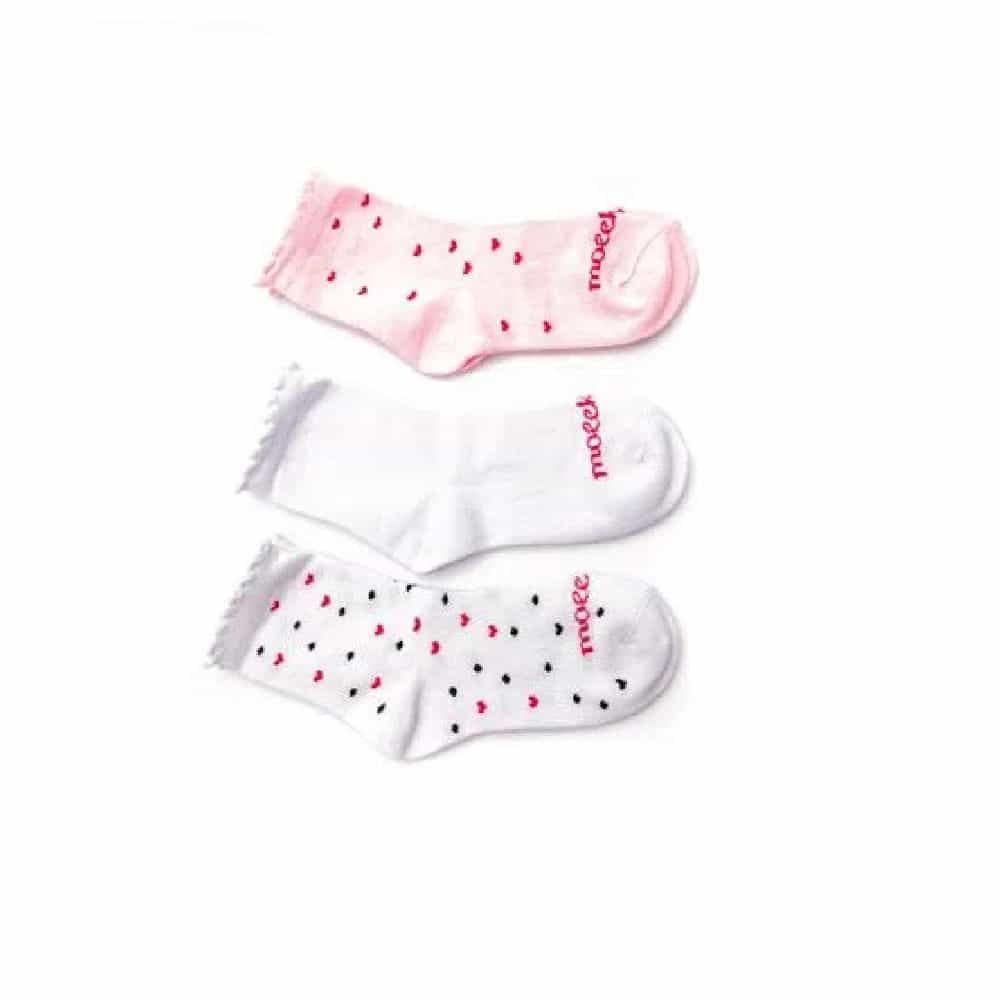 TEXTIL MEIA CASUAL FEMININO INFANTIL BRANCO/PINK/ROSA/PRETO 2599124410-86677 28 Ao 33 ALGODAO-1767820322810