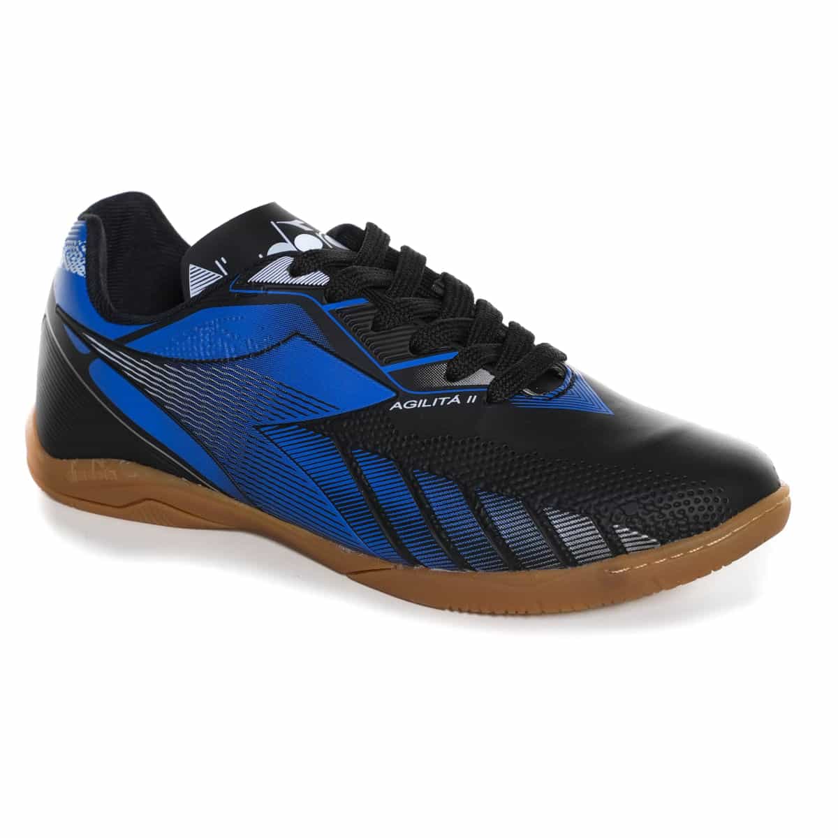 CALCADOS TENIS FUTEBOL SALAO MASCULINO PRETO/AZUL/PRATA DFAF027-01 AGILITÁ II FSAL SINT-1767959516585