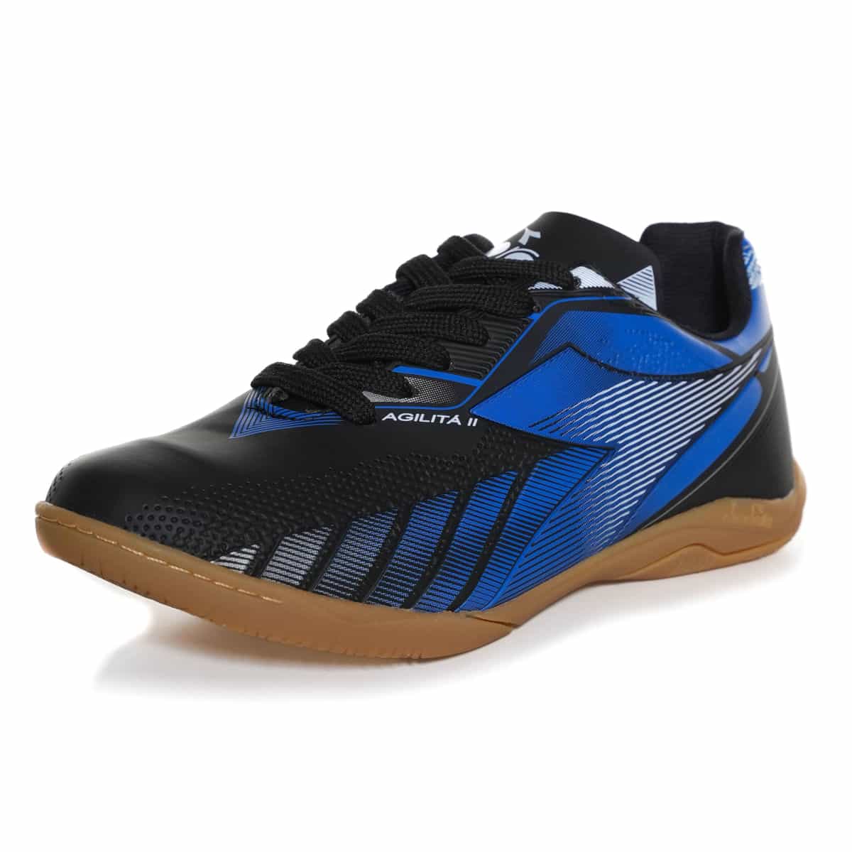 CALCADOS TENIS FUTEBOL SALAO MASCULINO PRETO/AZUL/PRATA DFAF027-01 AGILITÁ II FSAL SINT-1767959529239