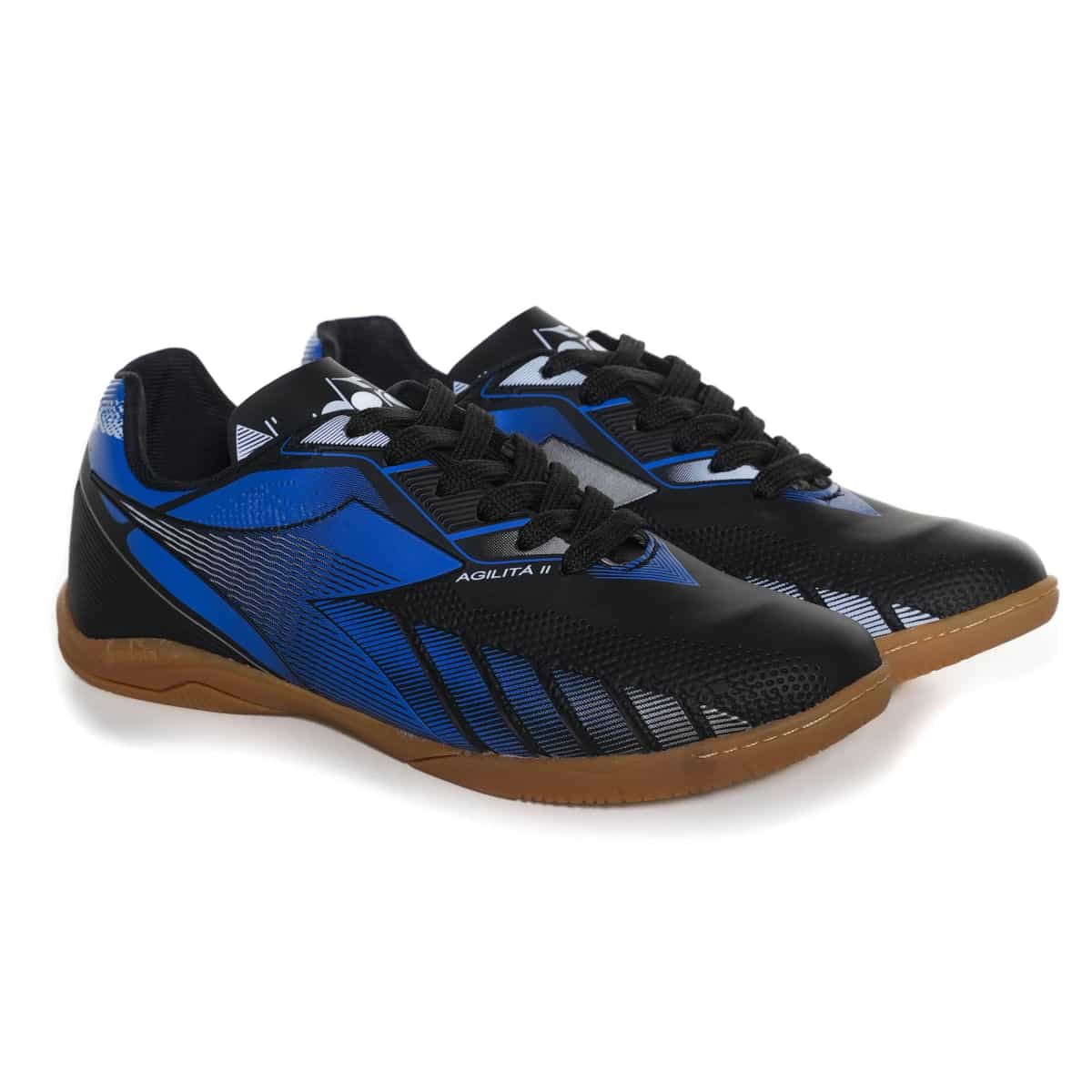 CALCADOS TENIS FUTEBOL SALAO MASCULINO PRETO/AZUL/PRATA DFAF027-01 AGILITÁ II FSAL SINT-1767959554840