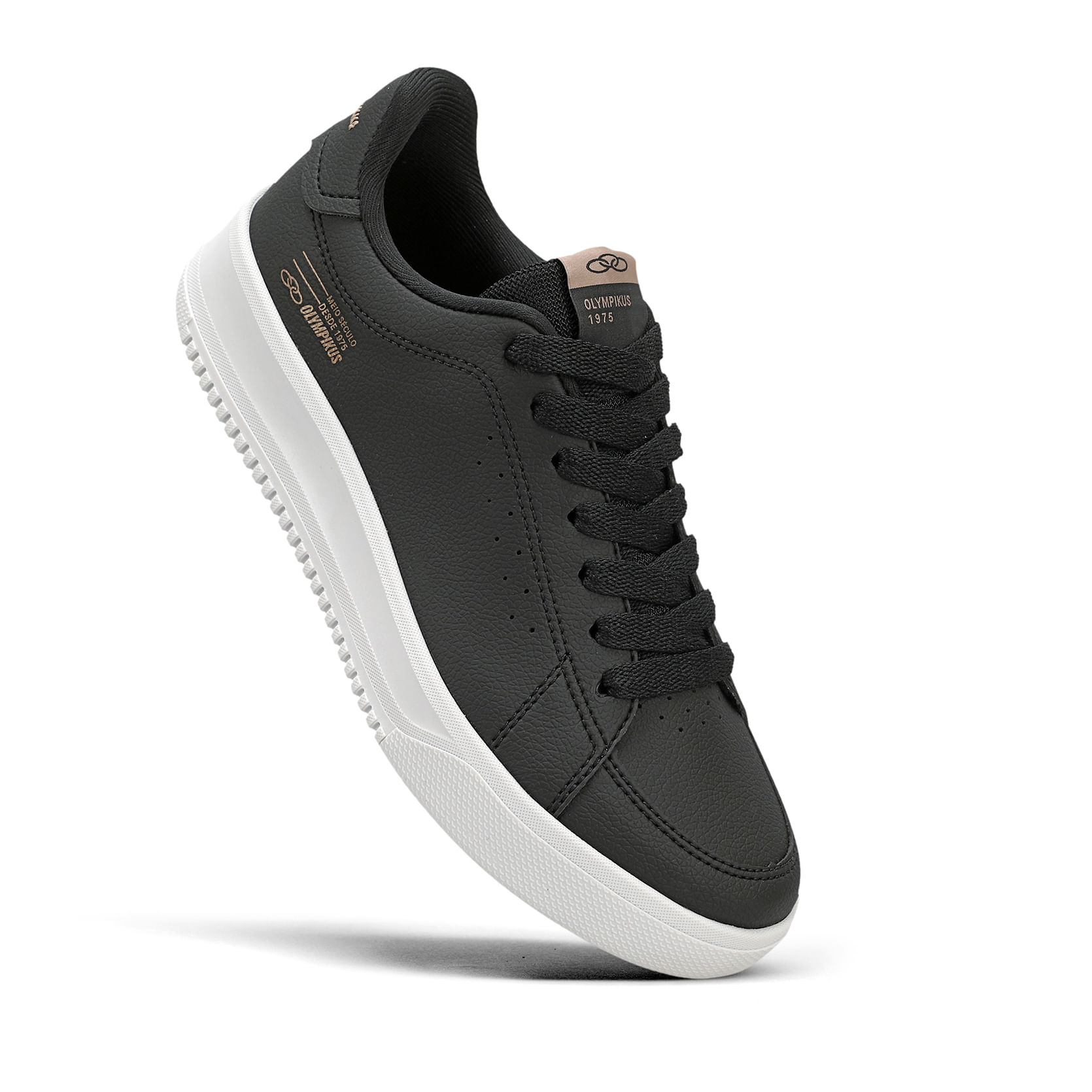 Tênis Olympikus Eros 2 masculino preto vista frontal para ajuste