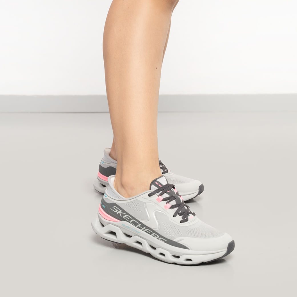 Tênis Treino Skechers Glide Step Atlus Feminino Cinza | Oscar