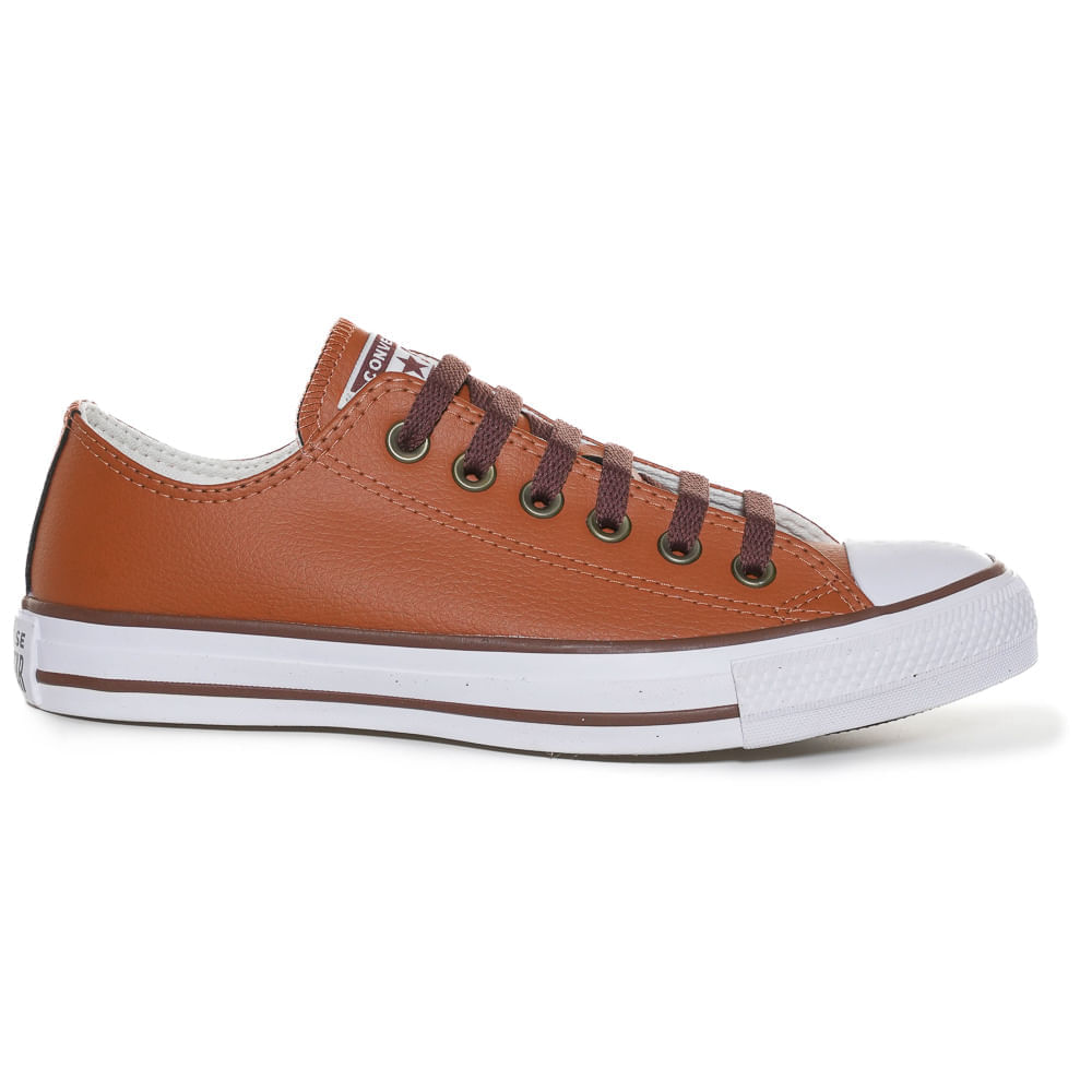 Tênis Casual All Star Converse Chuck Taylor Couro Unissex Marrom