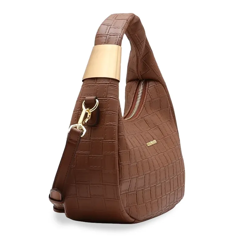 Bolsa Baguete Chenson Minimalista Feminina Marrom
