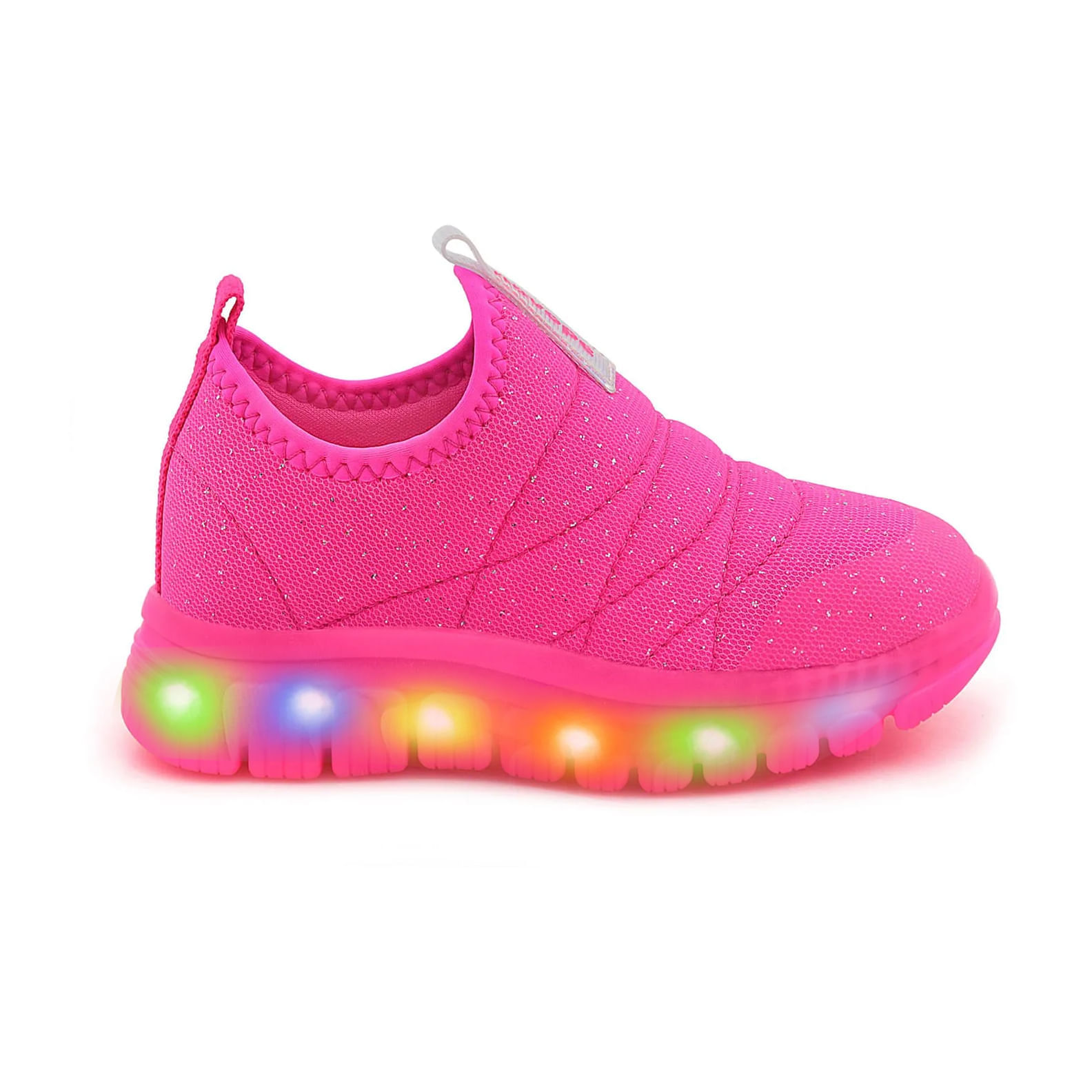 Tênis Casual Novopé Led Infantil Rosa