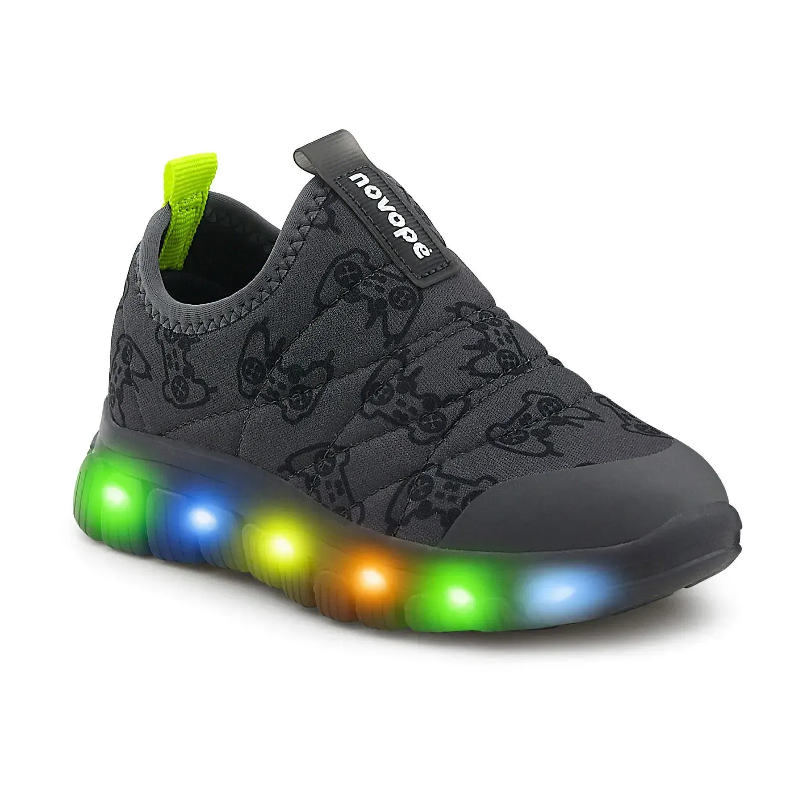 Tênis Casual Novopé Led Infantil Cinza
