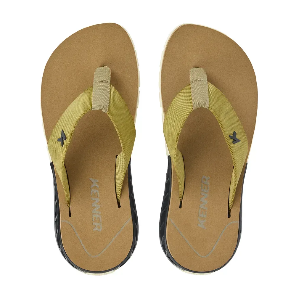 Chinelo Kenner Rakka Conforto Nylon Bege Unissex