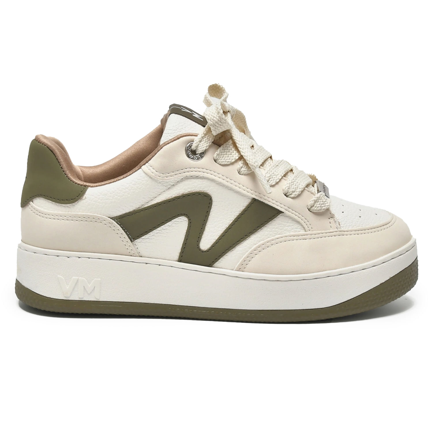 Tênis Casual Via Marte Nobuck Feminino Marfim