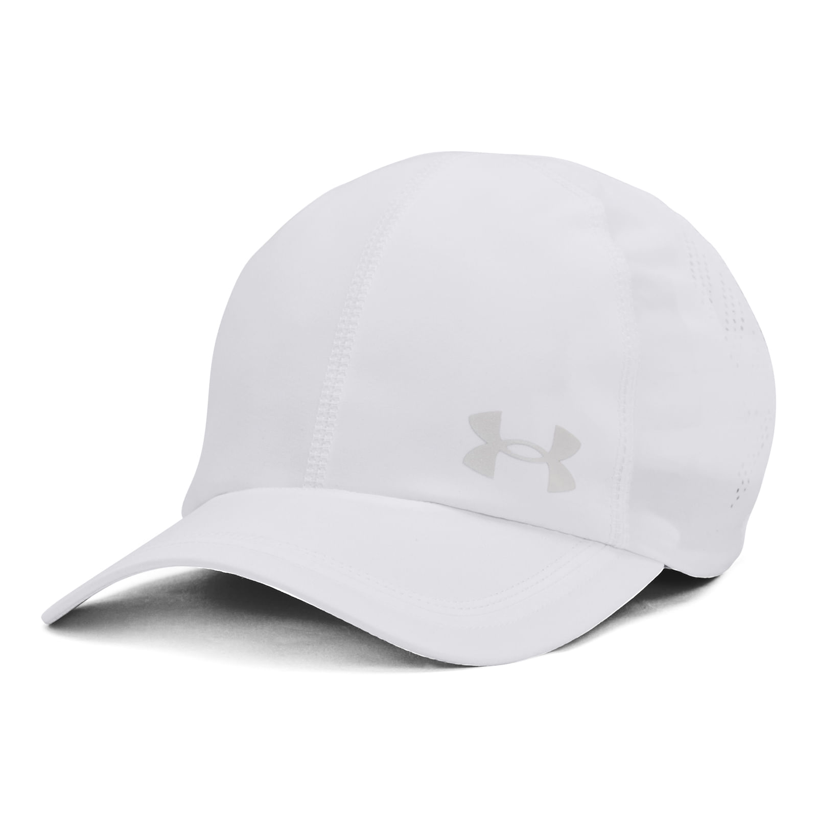 Boné Running Under Armour Iso-Chill Branco Unissex visto de frente