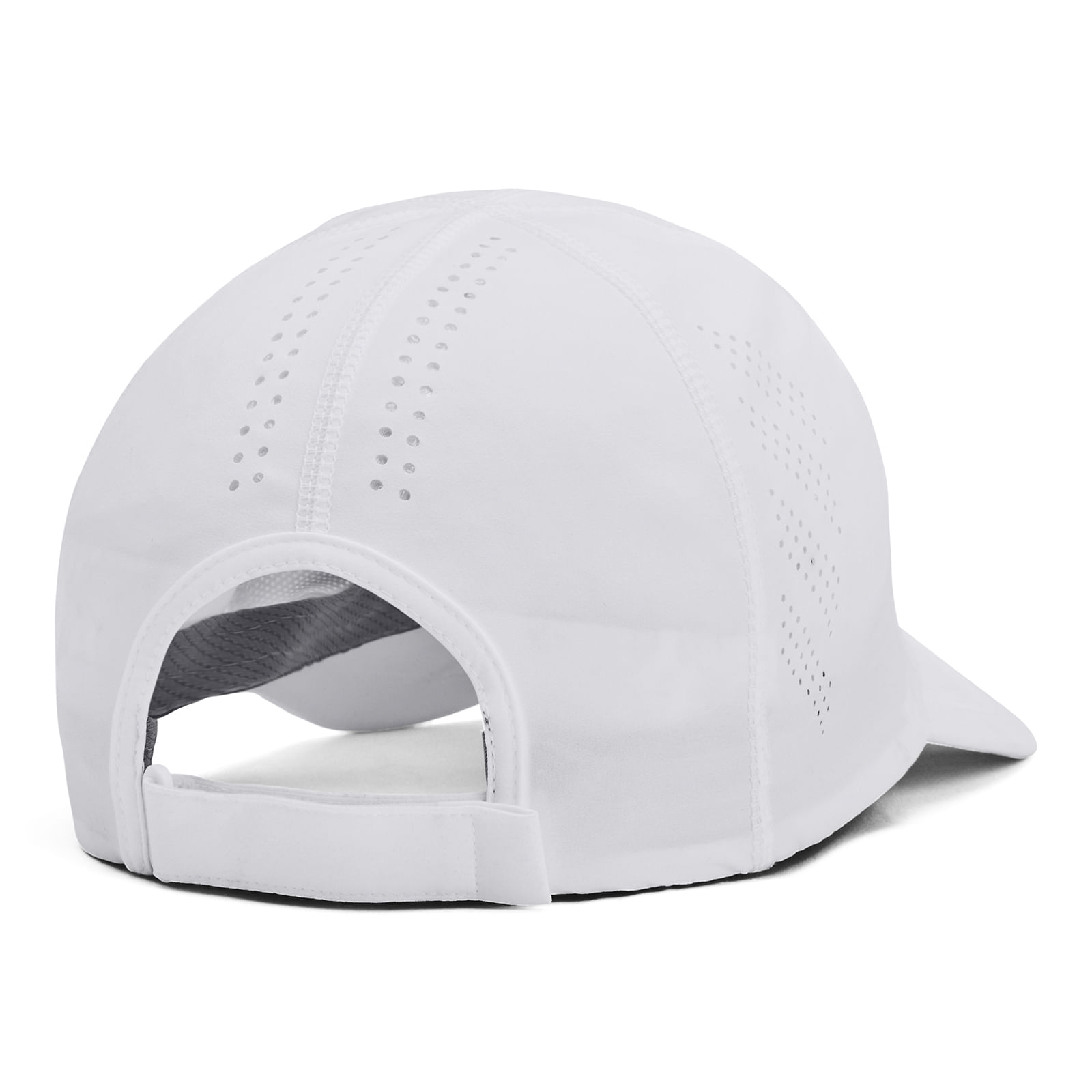 Boné Running Under Armour Iso-Chill Branco Unissex em ambiente esportivo