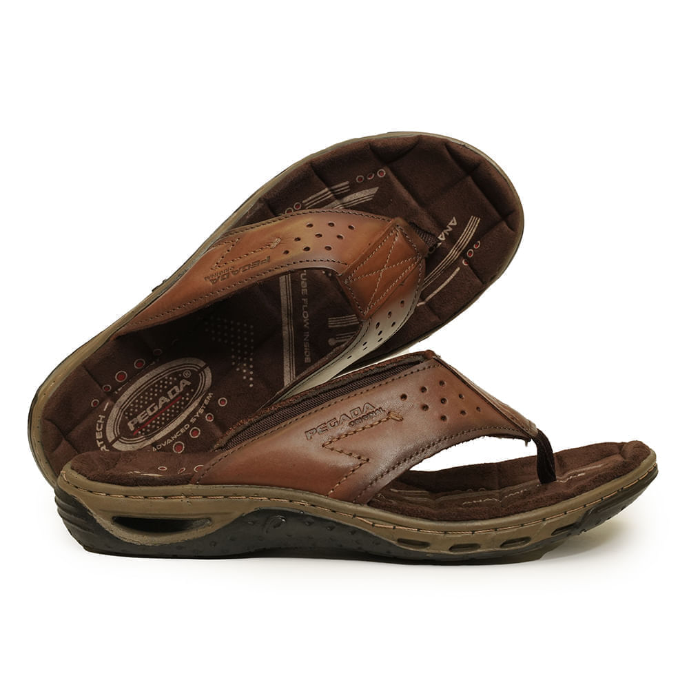Chinelo-Masculino-Couro-Pegada-Marrom