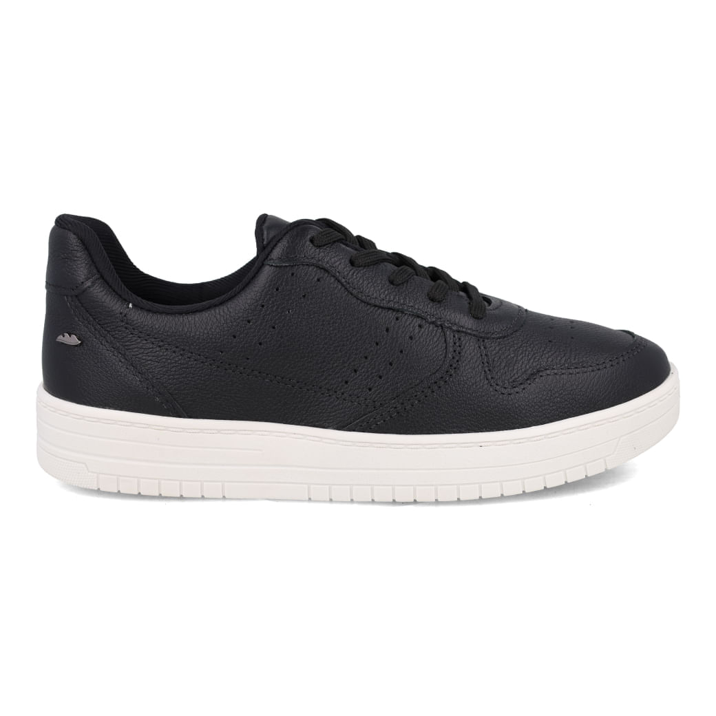 Tênis Casual Dakota Vincent Feminino Preto em couro sintético com cadarço e solado de borracha