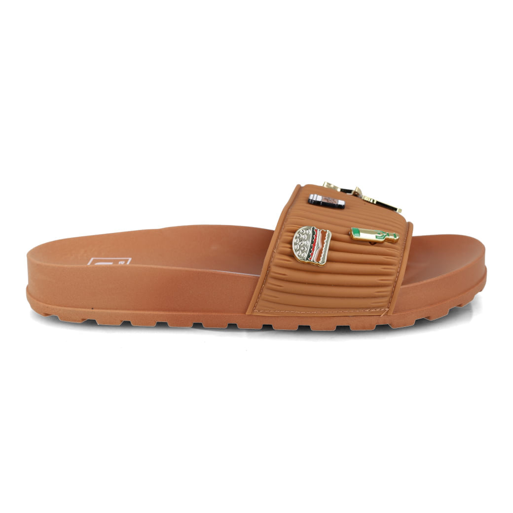 Tamanco Casual Moleca Gaspea Pronta Feminino Caramelo
