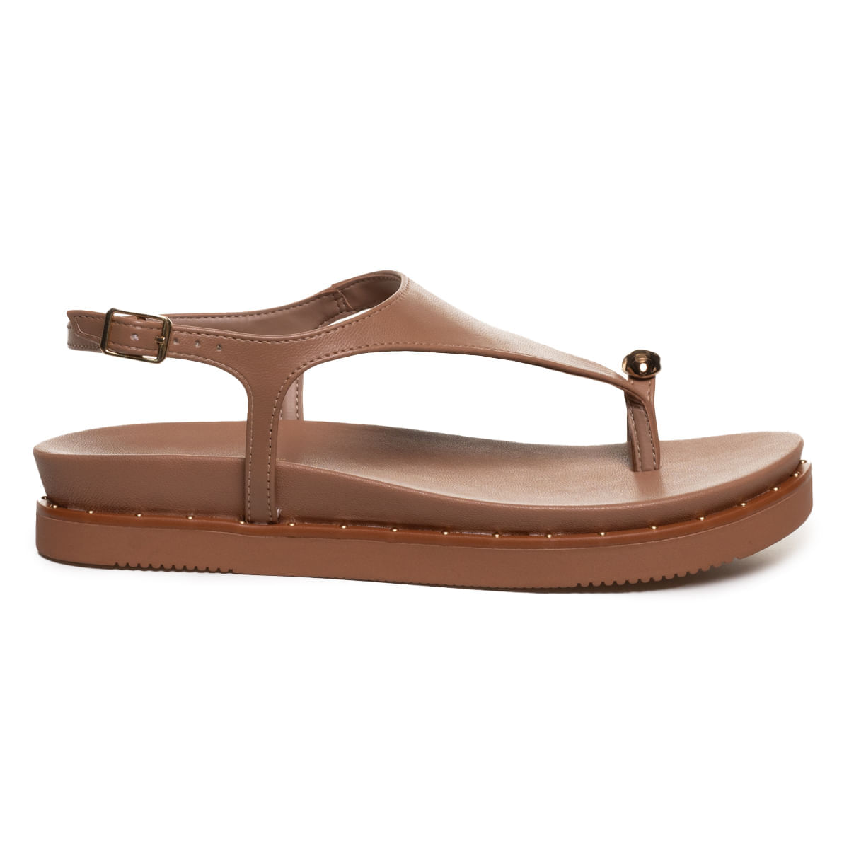 Sandália Feminina Rasteira Detalhe Dedo Via Marte