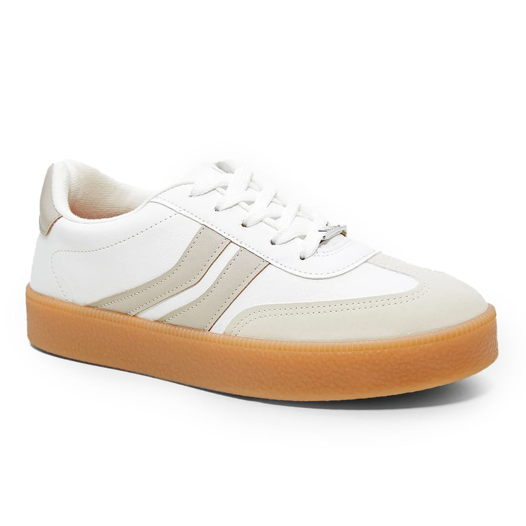 Tênis Vizzano StreetWear Feminino Branco em vista lateral para ajuste e conforto