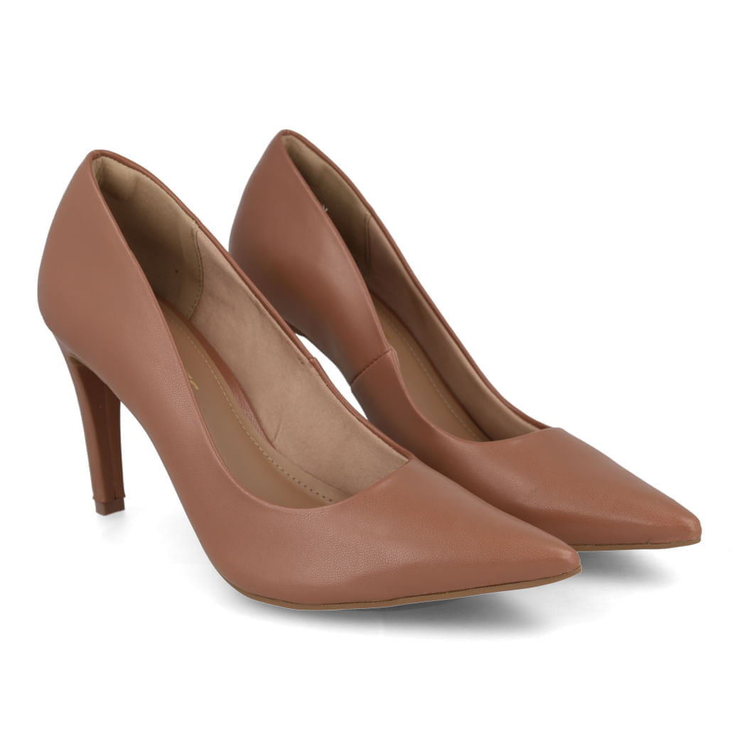 Imagem do Scarpin Via Marte Bico Fino Feminino Bege para seção de ajuste e conforto.