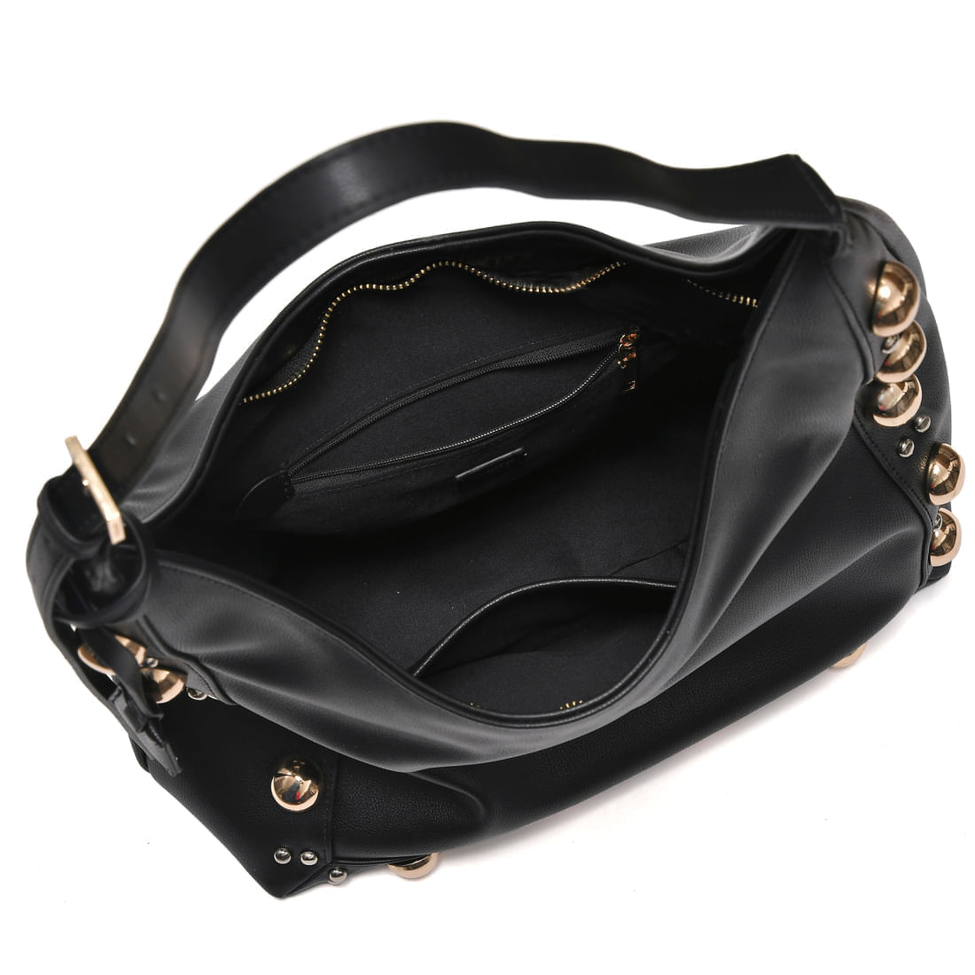 VIA MARTE BOLSA DE OMBRO FEMININO PRETO B1-320-01 MATERIAL SINTETICO-1759430385558