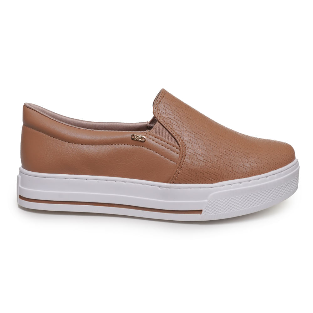 Tênis Casual Via Marte Slip On Feminino Creme