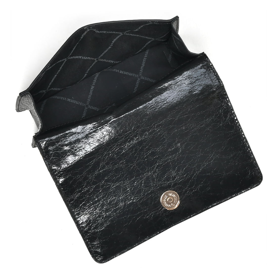 VIA MARTE BOLSA CRAQUELETE FEMININO PRETO B2-616-01 MATERIAL SINTETICO-1759428493332