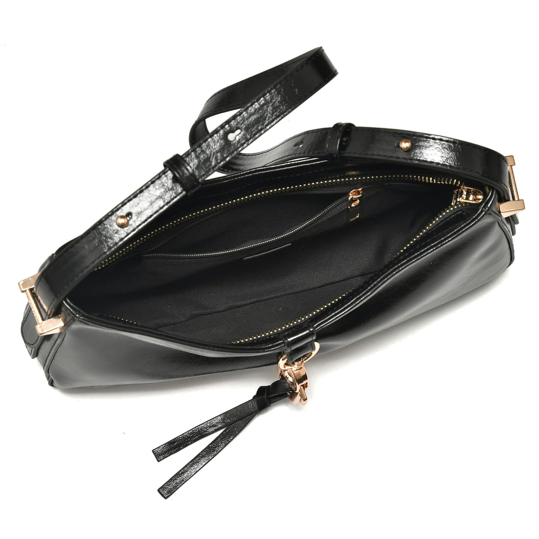 VIA MARTE BOLSA DE OMBRO FEMININO PRETO B1-302-01 MATERIAL SINTETICO-1759427497104