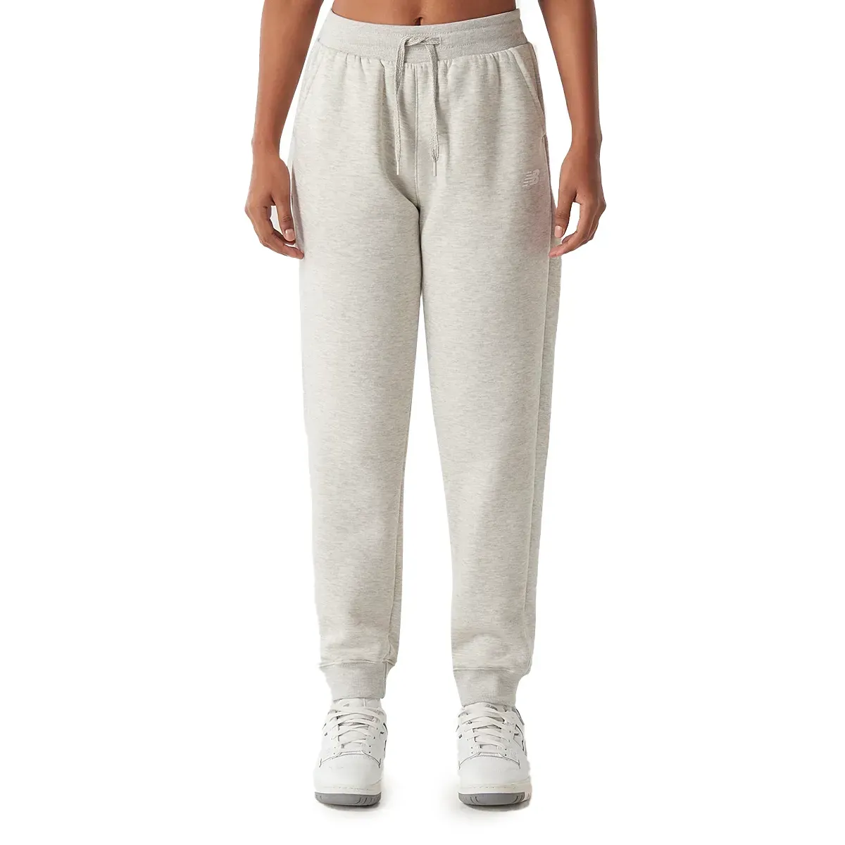 Calça Moletom New Balance Essentials Basic Feminina Cinza