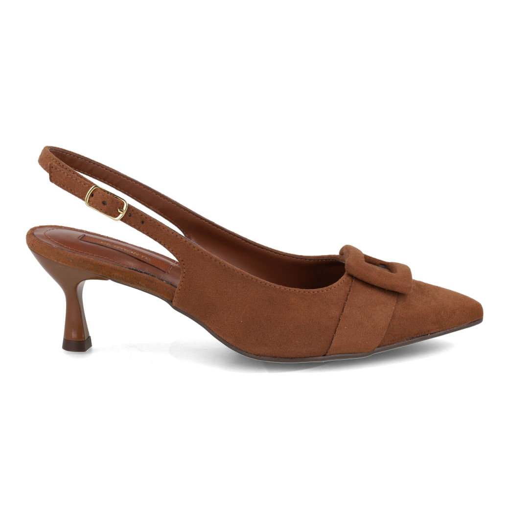 Scarpin Via Marte Camurça Marrom Feminino