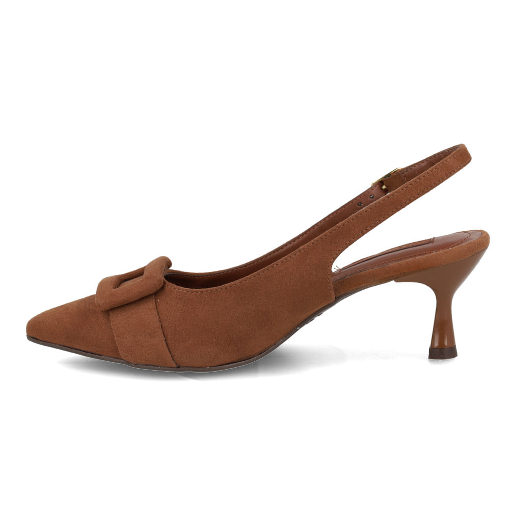 Imagem do scarpin feminino Via Marte em camurça marrom para seção vai servir