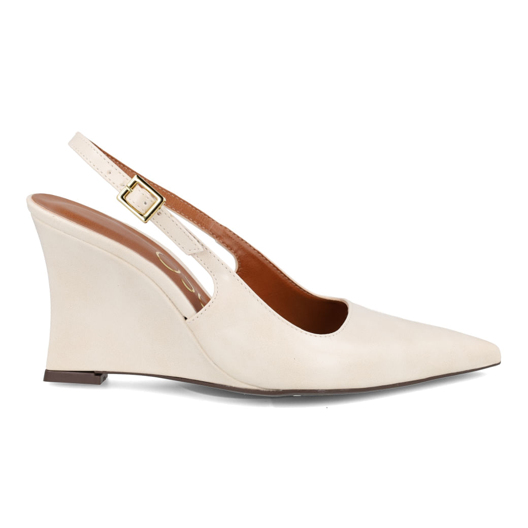 Scarpin OSC Slingback Salto Alto Feminino Branco