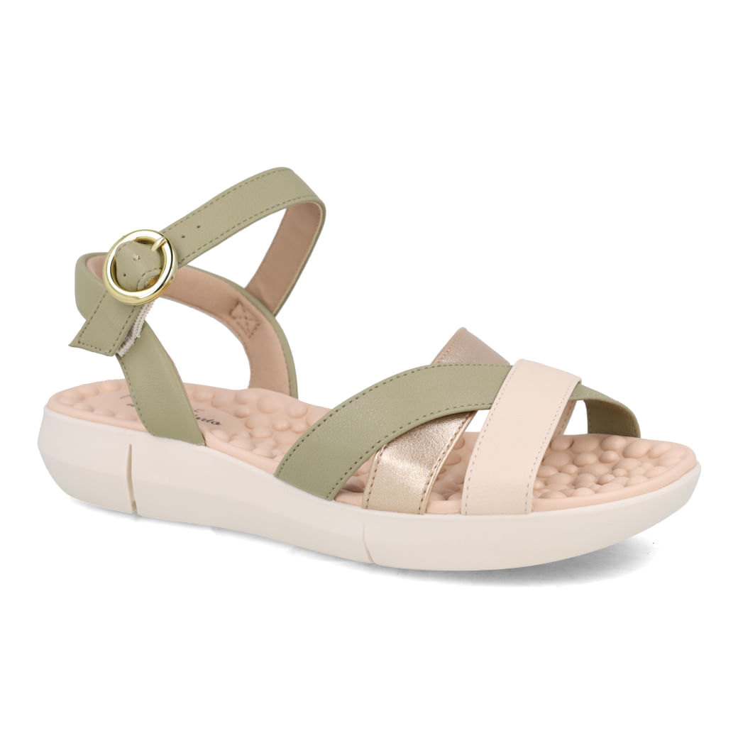 Sandália Modare Casual Feminina verde usada em ambiente casual