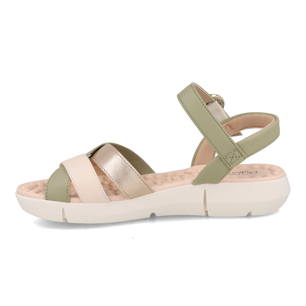 Detalhes da Sandália Modare Casual Feminina verde com foco na palmilha Ultraconforto