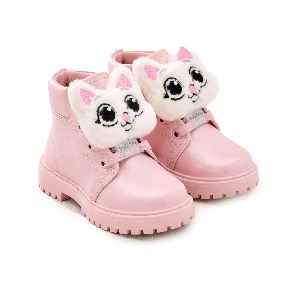 Molekinha-Bota-2126-535-31224-108048-Rosa-942-Gliter-Prata-Rosa-942-Napa-Brilho--
