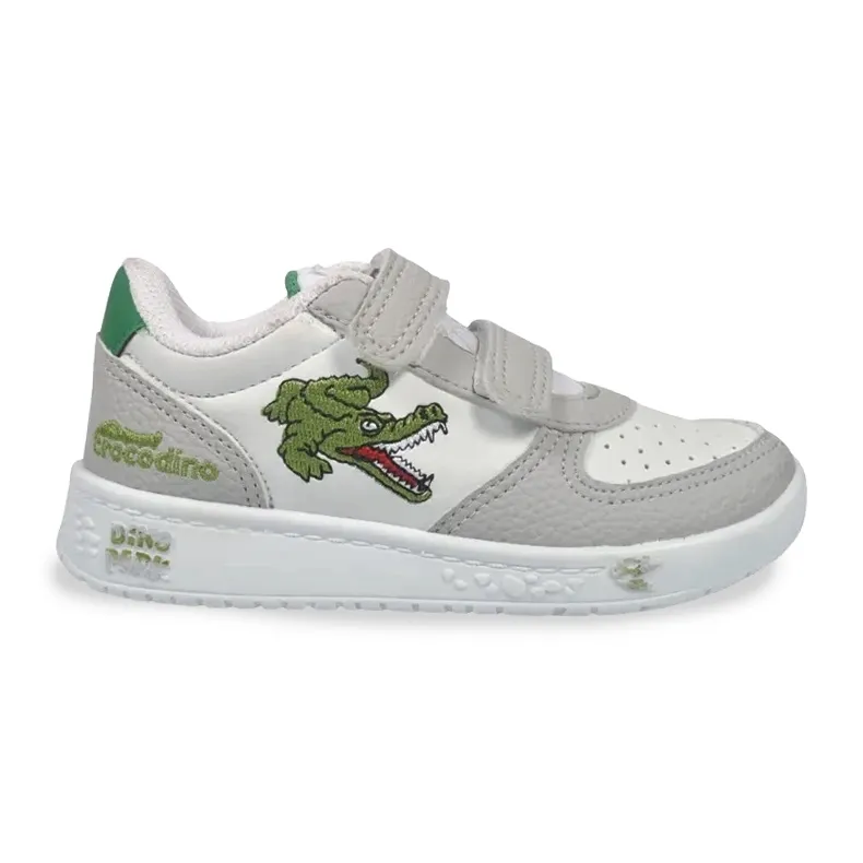 Tênis Casual Vissi Crocodilo Branco Infantil Menino | Oscar