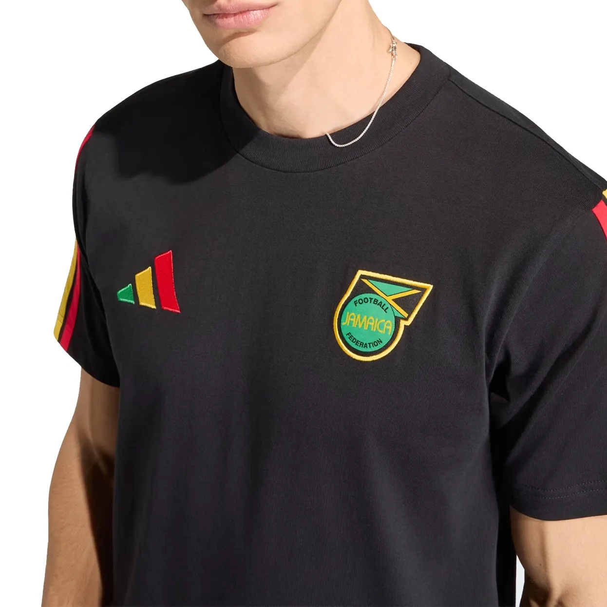 Tabela de numeração da camiseta Adidas DNA Jamaica preta