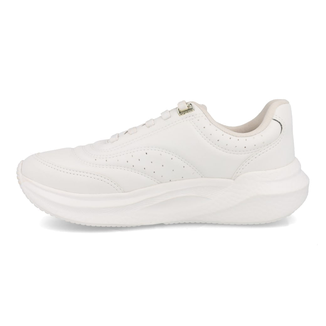 Tênis Kolosh feminino branco perfil lateral direito para ajuste confortável