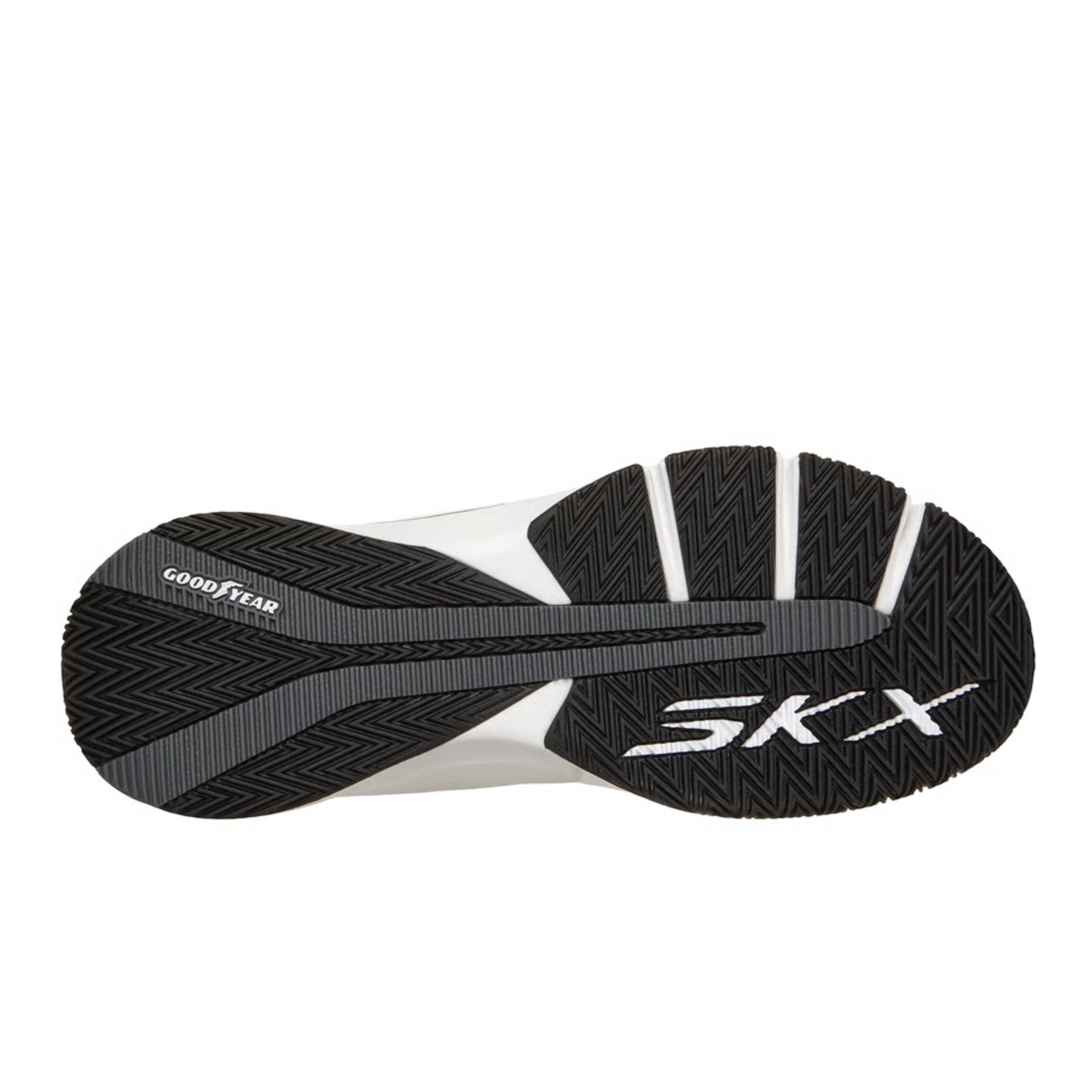 Solado antiderrapante do tênis esportivo Skechers Skx Full-Court Press masculino preto