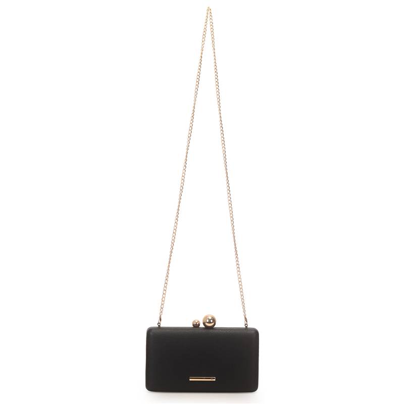 Bolsa Clutch WJ Fecho Esferas Preta