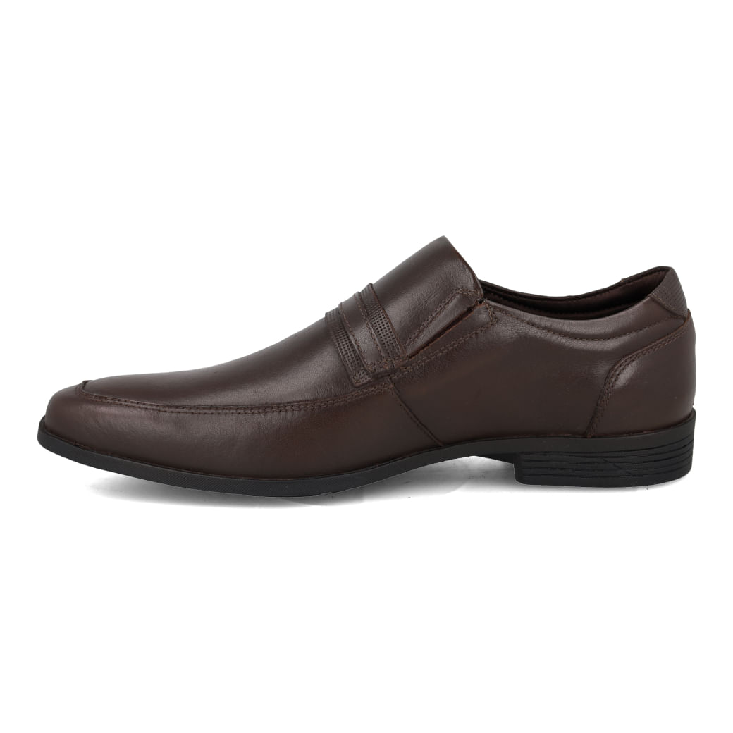 Sapato masculino Ferracini couro café claro vista lateral esquerda