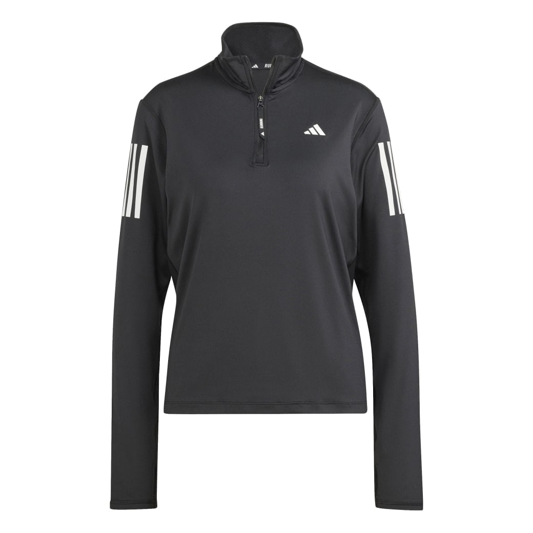 Jaqueta Adidas Meio Zíper Feminina Preta | Oscar