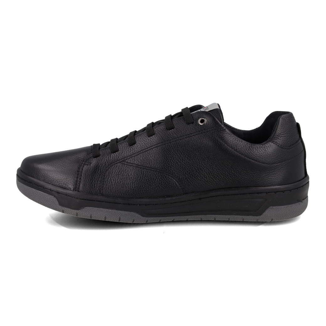 Tênis Casual Ferracini Vox Masculino Preto em Couro | Oscar