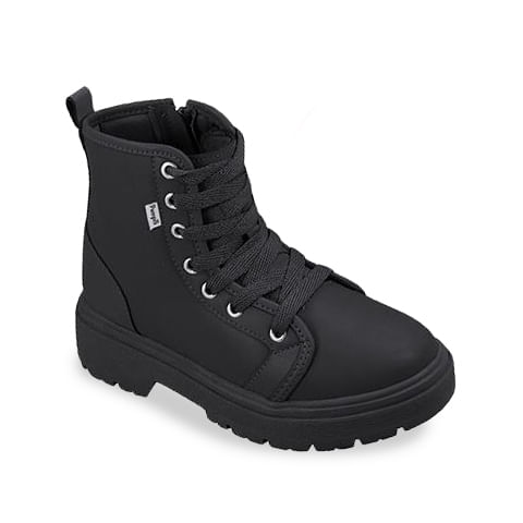 Bota Pampili Cano Baixo Preto vista frontal para crianças