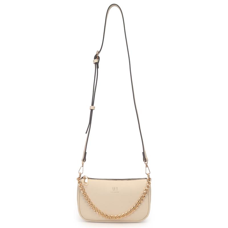 Bolsa Transversal Wj Branco Off  Alça Corrente